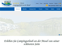 Tablet Screenshot of campingpark-zell.de